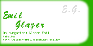 emil glazer business card